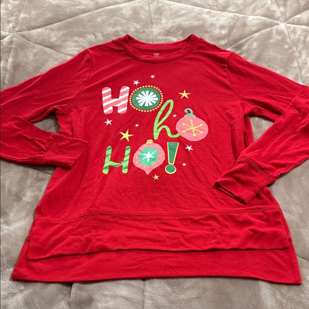 Holiday Time Vibrant Red Top size Small